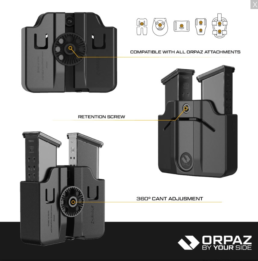 Orpaz POLYMER Double double magazine holster